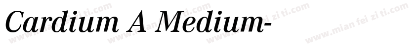 Cardium A Medium字体转换